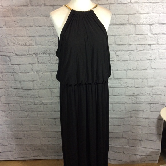 msk black and gold dress